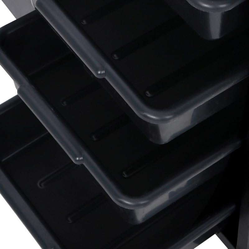 Salon-Trolley-Cart-with-Wheels-and-DrawersMobile-Salon-Stations-for-Hair-Stylist-Salon-Rolling-Cart-Organizer-for-Barber-Hairdresser-Lockable-Beauty-Spa-Equipment-for-BarbershopBlack