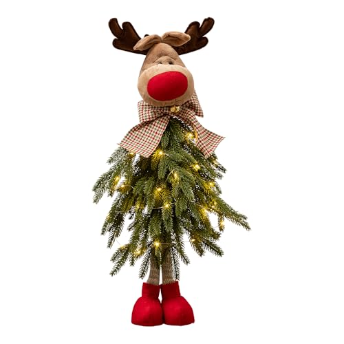 EUROtops Großer LED-Elch mit 20 warmweißen LEDs – Weihnachtsfigur...