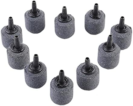 Difusor de Burbujas de Cilindro de Piedra de Aire para Acuario, Herramienta de liberación de difusor de 0.8 Pulgadas, para Nano Bombas de Aire, Cubos pequeños y peceras, 10 Unidades (10P)
