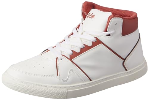 Lee Cooper Mens LC6162A Leather Casual Shoes_White/Red_42 (B0CWZBN1N5) Amazon Price History, Amazon Price Tracker
