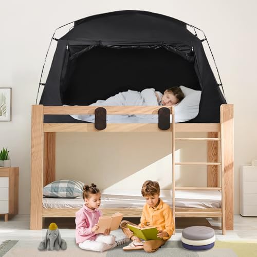 Sensory Bed Tent for Kids Indoor Privacy Space Sleeping Canopy for Floor or Twin Size Bed Black-Out Dream Play Tent for Children - Calm Down Corner Helps Kid Relax by Lucky castle - Image 7