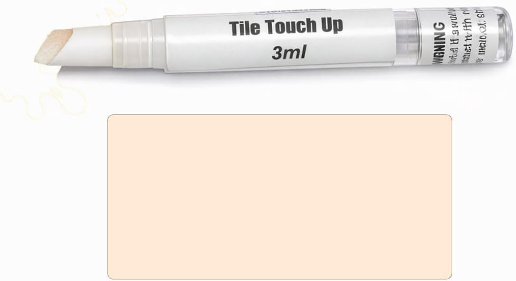 Tile Touch Up Paint Pen – Scratch & Chip Repair for Ceramic & Porcelain Tiles, Water-Based - 3ml (Light Cream)