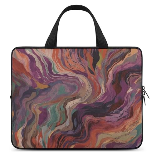 Bolso bandolera para laptop 17 pulgadas verde y naranja miniatura 1