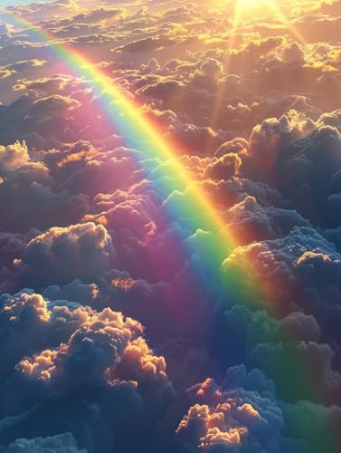 ペイントバイナンバー 雲 ナンバーペイント 空 大人用 初心者向け 手塗り 塗り絵 ハンドメイドクラフトアート 簡単 DIY 数字油絵 セット 含む インテリア アクリル 水彩絵の具, レトロ インテリア 壁飾り ホームデコレーション ギフト 額縁付き 3