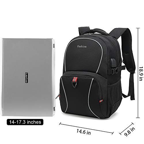 Durable-Travel-Laptop-Backpack-School-Computer-Backpack-with-USB-Charging-Port-Headphone-Interface-Water-Resistant-Book-Bag-for-Women-Men-Fits-14-175-Inch-Laptop-and-Notebook