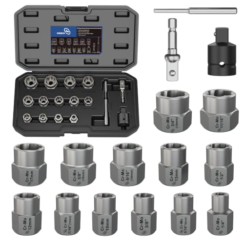STREBITO Bolt Extractor Kit, 16PCS Cr-Mo Steel Bolt Extractor Scoket Set - image 1