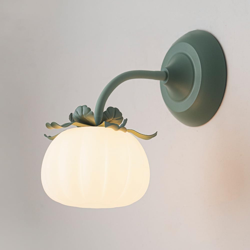 SEMANHUA Minimalist Green Wall Sconce - Nordic Shape Adjustable Bedside Lamp for Indoor Art