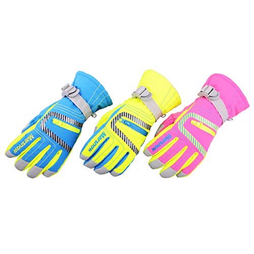image for Azarxis Kids Ski Snowboard Gloves, Winter Thermal Warm Waterproof and 