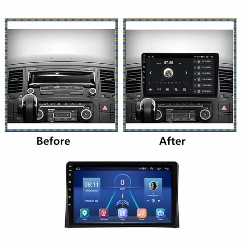 Pantalla de coche para VW Multivan T5: viajes conectados con Android Auto y GPS integrado 2
