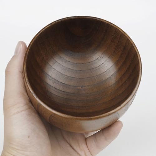 Cuenco de madera redondo STOBAZA decoracion natural para el hogar y ofrendas en templos zen 5