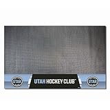 FANMATS 44712 NHL - Utah Hockey Club Grill Matt - 26in. x 42in. - Deck Patio Protective Mat | Oil, Flame, and UV Resistant | Utah Hockey Round Logo