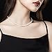 WELLKAGE Imitation Pearl Necklace Wedding Pearl Necklace for Women-6mm