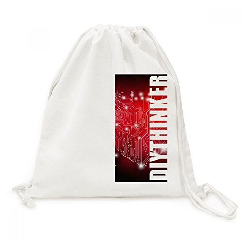 Sac cordon toile noir rouge cœur Saint-Valentin cadeau de voyage