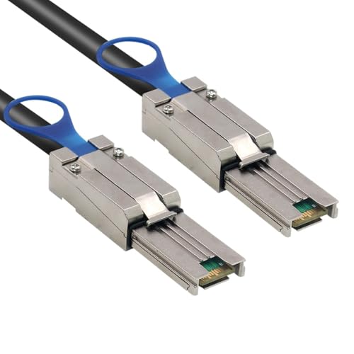 KAGAUOAS External MINI SAS 26P SFF-8088 to SFF-8088 /SFF-8087 Data Cable, Mini SAS SFF-8088 Male to SFF 8088/8087 Male Cable Hard Disk Cable 1M (SFF-8088 to SFF-8088)