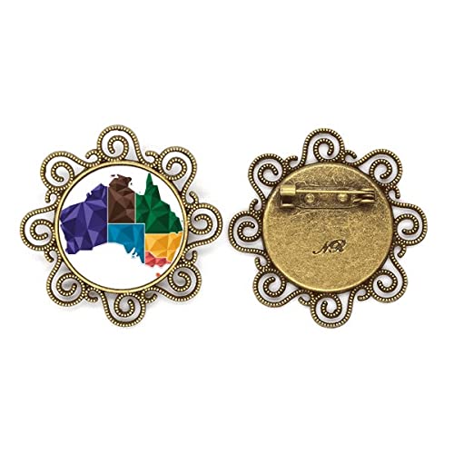 Broche fleur colorée fille motif Australie accessoire mode enfant émaillé