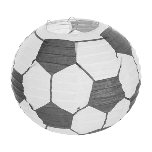Housoutil Paper Football Light Shade, Tissue Football Lampshade, Soccer Sports Lantern, Soccer Lampshade, Pendant Hanging Lantern for Outdoor Decor, Boys Bedroom