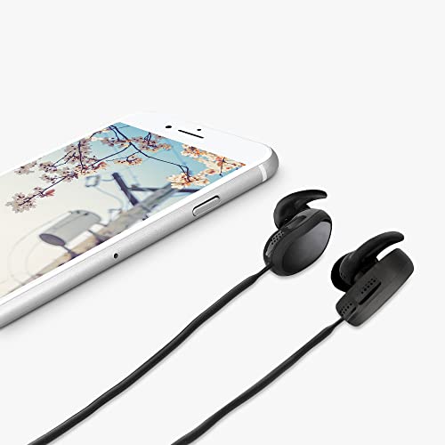 kwmobile Strap Compatible with Bose QuietComfort Earbuds - Silicone Cord Holder for Wireless Earphones - Black - Image 4