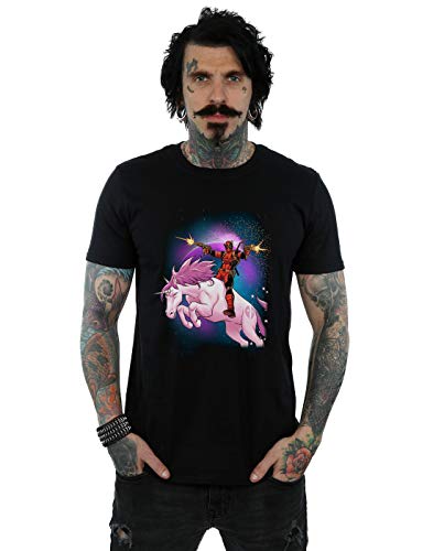 Image of Marvel Men's Deadpool Space Unicorn T-Shirt Black XXX-Large