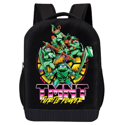 Teenage Mutant Ninja Turtles Backpack Shoulder Bag for Boys, Girls, Toddlers - Leonardo, Donatello, Michelangelo and Raphael Cute Kids Backpack for School - 18
