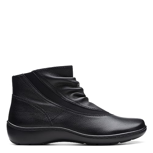 Clarks Women's Cora Derby Ankle Boot, Black Leather, 6 Medium US by Clarks - Used condition - Image 2