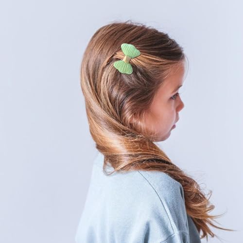 Image of SYGA 10-Piece Baby Hair Clip Set for Girls Adorable Bow and Flower Designs Hair Pin Soft, Lightweight, and Stylish - Cyan