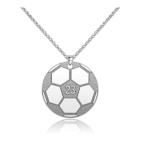 SexyMandala Soccer Necklace Number Pendant Necklace Personalized Custom Lucky Number Sports Pendant Jewlery Gift for Men Women Cover
