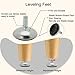 uxcell M6 x 15 x 30mm Furniture Glide Leveling Feet Adjustable Leveler Floor Protector for Desk Stool Sofa Leg 4 Pack