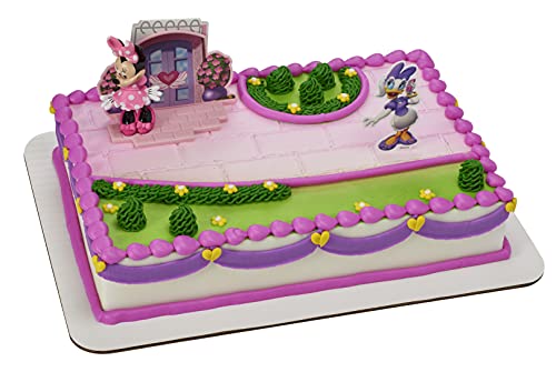 Decoset Disney Minnie Mouse Happy Helpers Cake Topper, 3-Piece Topper Set With Figurines, Activity Book And Backdrop #TOP2