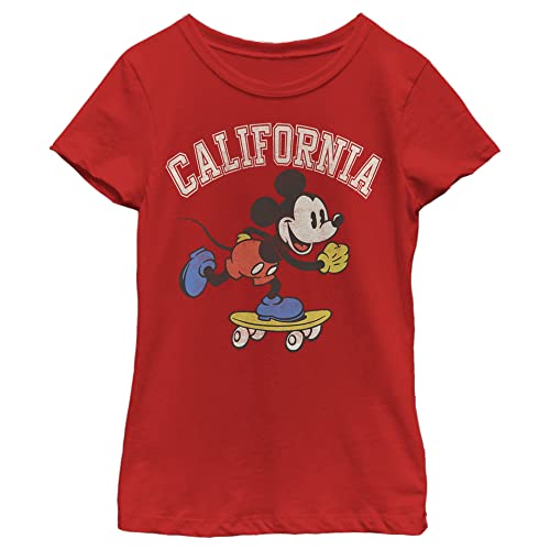 Disney Mickey Mouse on a Skateboard California Arch Girls Standard T-Shirt