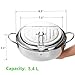 Yopay Deep Fryer Pot 304 Stainless Steel, 3.2L Frying Chicken Pot with Thermometer Control and Lid, Japanese Style Tempura Fryer Pot