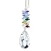 Crystal Suncatcher 5 inch Colorful Crystal Ornament Clear Faceted Almond Prism Rainbow Maker Cascade Made with Genuine Swarovski Crystals