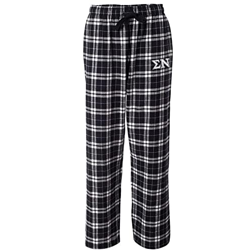 Sigma Nu Black Plaid Flannel Pants