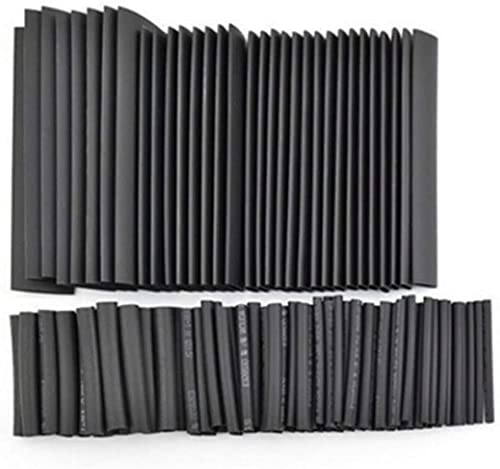 Produktbild von 127-teiliges Schrumpfschlauch-Set In Schwarz – 2:1 Schrumpfverhältnis, Durchmesser 2-14 Mm