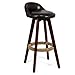 XIAOJUAN Barstools Krzesło Fourrest Bar Krzesło Barstools Stołek podnóży Stołek z oparciem Obrotowy PU Siedzenia Krzesła do kuchni |Pub |.Café barstools z brązowymi nogami z drewna max.Załaduj 150 kg
