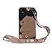 Produktbild Shinyzone Kompatibel mit OnePlus Nord N100 Handykette Hülle mit Kartenhalter Reißverschluss Geldbörse,3D Cartoon Silikon Kawaii Braunbär Smartphone Necklace Hülle mit Kordel zum Umhängen