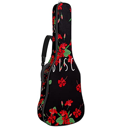 Housse de guitare acoustique 106 cm antichoc pour guitare basse folk classique imprimée