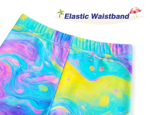 Image of Girls Swimsuits Two Piece Tankini Multicolor Bathing Suits with Boyshort Summer Beach Swimwear Set