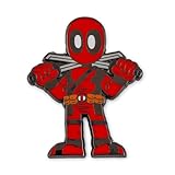 Marvel Deadpool With Swords Enamel Pin Exclusive | Badge Accessories For Lanyard, Backpack, Clothes