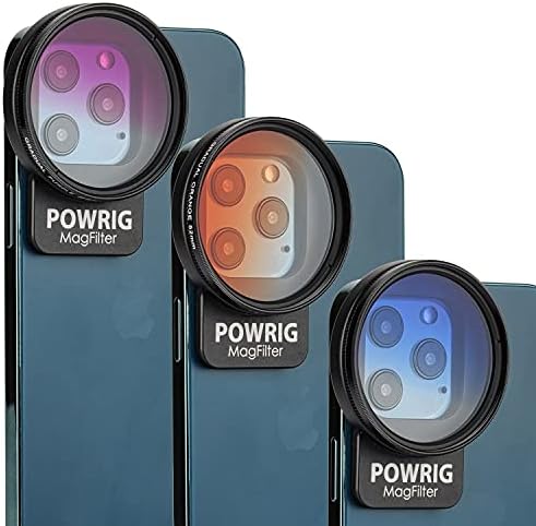 POWRIG Phone Lens Filter Mount with Graduated Color Filters Kit -iPhone 11 Pro 12 Pro (for iPhone 11 Series)