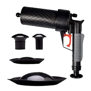 GOUDAN-QIU Drain Dubbel Deblokker, Air Powered Drain Clog Remover, Hogedruk Plunger Pomp Cleaner Pipe Blaster Set voor…