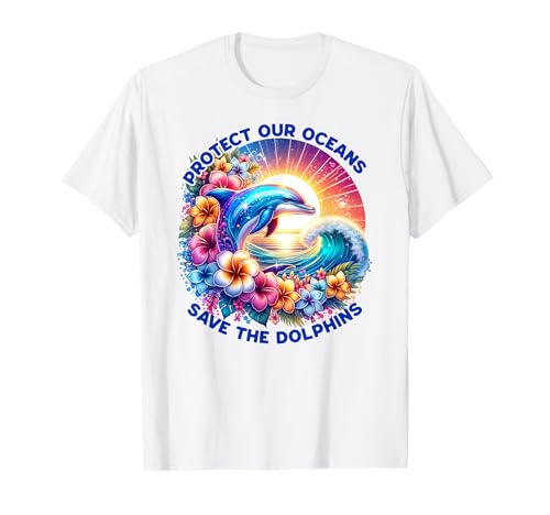 Proteger nuestros océanos, salvar a los delfines Eco Awareness Art Camiseta