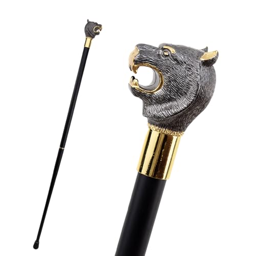 Golden Black Luxury Tiger Head Handle Fashion Walking Stick for Party Decorative Walking Cane Elegant Knob Walking Stick 93cm