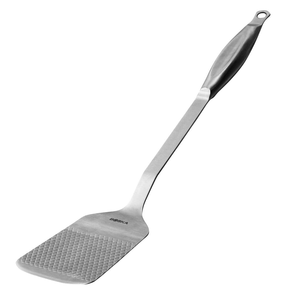 Boska Essential BBQ Tools Monaco+, 3 accessori per barbecue, 100% acciaio inox, set regalo, per barbecue e cucina/struttura rombo/extra grip/lavabile in lavastoviglie