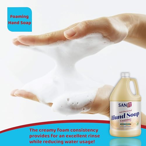 Image of Sanit Antibacterial Foaming Hand Soap Refill - Advanced Formula with Aloe Vera and Moisturizers - All-Natural Moisturizing Hand Wash - Made in USA, Hawaii Tropical, 1 Gallon
