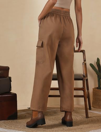Image of FYLTR Women's Cargo Utility Trouser - 100% Cotton | Adjustable Hem | Drawstring Closure | Utility Pockets | Trousers for Women
