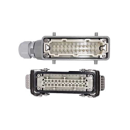 Conector de alta resistencia de 24 pines HDC-HE-024-2 contra cortes de corriente 16A 5