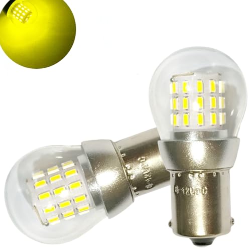 10個 レモンイエロー LED s25 シングル BA15s 12v 24v Amazon | 電球形状 12V 24V LED S25 BA15S シングル球 2個セット 黄色