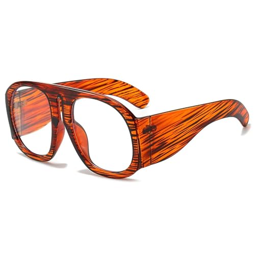 Lunettes de soleil UV400 surdimensionnées pour course à pied et sport de plein air dégradé thé