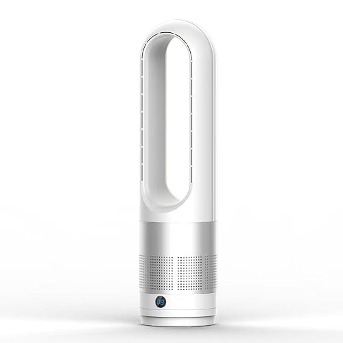 HGPUVIX Bladeless Tower Fan 2-in-1 Air Purifier and Cooling Fan with Remote