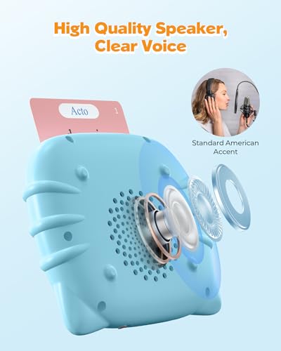Image of Bilingual Spanish and English Talking Flash Cards for Ages 2+, Pocket Speech Therapy Tools with 512 Words, Montessori Language Learning and Autism Aids (510 Words English & Spanish Blue)
